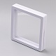 Square Transparent 3D Floating Frame Display, for Ring Necklace Bracelet Earring, Coin Display Stands, Aa Medallions, White, 11x11x2cm