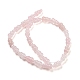 Granos naturales de abalorios de cuarzo rosa G-C039-A11-3