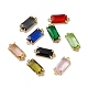 Transparent K9 Glass Connector Charms GLAA-A005-11LG-1