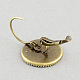 Brass Leverback Earring Findings MAK-S004-14mm-EY001AB-3