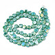 Electroplate opaco colore solido perle di vetro fili EGLA-N002-27-A02-2