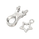 Замки из латуни с микропейвом и прозрачным фианитом KK-U059-01P-2