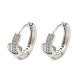 Rack Plating Brass with Cubic Zirconia Hoop Earrings for Women EJEW-G363-06P-1