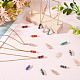 DICOSMETIC 36Pcs 9 Colors Natural Gemstone Pendants Column Crystal Pendant Dyed Quartz Charms Golden Copper Wire Wrapped Charms for Necklace Jewelry Making DIY Craft G-DC0001-13-5
