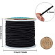 Benecreat 2.5mm schwarze elastische Schnur 35m / 38 Yard Stretchfaden Perlenschnur Stoff Handwerk Schnur Seil für DIY Handwerk Armbänder Halsketten EC-BC0001-2.5mm-16A-3
