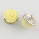 12pcs laiton mixte fleur de résine bijoux accrochage boutons X-RESI-S060-M-2