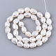 Chgcraft 2 fili perle di perle d'acqua dolce coltivate naturali perle di perle di colore conchiglia per la creazione di gioielli PEAR-CA0001-01-3