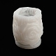 バレンタインデー 3D ローズピラー DIY キャンドルシリコンモールド  香りのよいキャンドル作りに  ホワイト  11x10cm DIY-K064-03A-5