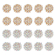 Wadorn 20 pièces 2 couleurs en alliage de zinc strass bijoux boutons pression FIND-WR0010-40-1