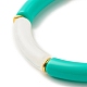 Acrylic Tube Beaded Stretch Bracelets BJEW-JB07778-04-5