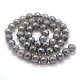 Chapelets de perles en agate grise naturelle G-P385-02-10mm-2