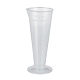 計量カッププラスチック工具  目盛り付きカップ  ホワイト  5x4.7x11.5cm  容量：50ml（1.69fl.oz） AJEW-P092-01B-2
