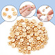 DICOSMETIC 80Pcs 5 Styles Flower Spacer Beads 14K Gold Plated Alloy Beads Blossom Flower Tiny Loose Charm Beads Flat Round Beads for Jewelry Making DIY Necklaces Bracelets FIND-DC0001-47-4
