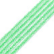 クリアガラスビーズ連売り  多面カット  ラウンド  春の緑  2mm  穴：0.6mm  約182~201個/連  14.57~15.24インチ（（37~38.7cm） GLAA-C019-01A-27-1