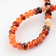 Dyed Natural Carnelian Stone Bead Strands X-G-R186-08-2
