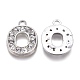 Lega lettera strass charms RB-A052-01-3