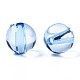 Perles rondes en acrylique transparent de couleur bleu clair X-PL572Y-6-3