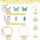 Pandahall elite® fai da te kit per la creazione di orecchini a forma di farfalla e occhi di cavallo DIY-PH0010-65-2