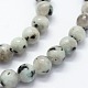Fili di perle di diaspro / kiwi di sesamo naturale G-I199-29-4mm-3