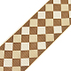 Nastro a quadretti in gros grain color verga d'oro scuro per fiocchi per capelli X-SRIB-E002-26mm-6-3