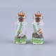 Verre souhaitant bouteille décorations pendentif GLAA-S181-02F-2