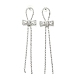 Crystal Rhinestone & Clear Cubic Zirconia Stud Earrings EJEW-C037-01A-P-1