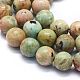 Natürliche peruanische türkisfarbene (Jaspis) Perlenstränge G-E561-11-8mm-AB-3