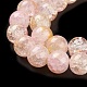 Chapelets de perles en verre craquelé peint DGLA-R053-04E-4