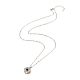 Magnetic Moon & Star with Rhinestone Pendant Necklaces for Girl Women NJEW-B081-01B-2