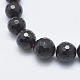Grenat naturel diplômé colliers de perles NJEW-K098-05-3