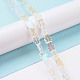 Transparent Electroplate Glass Beads Strands GLAA-F122-05F-3