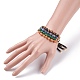 Synthetic & Natural Mixed Stone Beads Slider Bracelets Set BJEW-JB07290-12