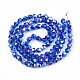 Electroplate Transparent Glass Beads Strands EGLA-T019-06H-2