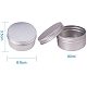 PandaHall Elite 20 pcs Aluminium Jar Aluminium Box Make Up Jar Round Containers CON-PH0001-06A-2