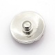 Alliage de zinc strass bijoux plat rond boutons pression SNAP-L002-18F-NR-2