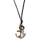Adjustable Men's Zinc Alloy Pendant and Leather Cord Lariat Necklaces NJEW-BB16004-A-9