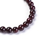 Natural Garnet/Carnelian(Dyed & Heated) Braided Bead Bracelets BJEW-JB04337-01-2
