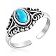 925 Sterling Silver Open Cuff Ring JR903A-1