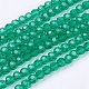 Brins de perles de verre rondes à facettes (32 facettes) X-EGLA-J042-4mm-13-2