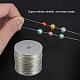 JEWELEADER About 65 Yards Japanese Crystal Elastic Stretch Thread 0.8mm Polyester String Cord Crafting DIY Thread for Bracelets Gemstone Jewelry Making Beading Craft Sewing - Clear Color EW-PH0002-02A-2
