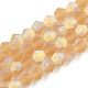 Imitano i fili di perle di vetro smerigliato bicono di cristallo austriaco GLAA-F029-TM4mm-A18-1