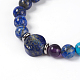 Natural & Synthetic Mixed Stone and Lapis Lazuli Beads Stretch Bracelets BJEW-E354-A06-2