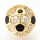Perles de zircone cubique micro pave en Laiton ZIRC-Q013-10mm-136G-3