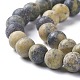 Brins de perles turquoise jaune naturel (jaspe) X-G-H245-02B-3