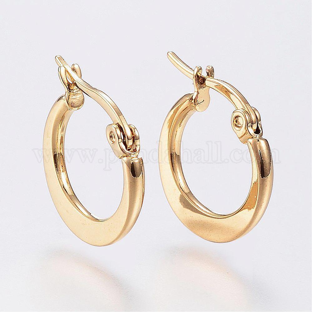 Wholesale 304 Stainless Steel Hoop Earrings