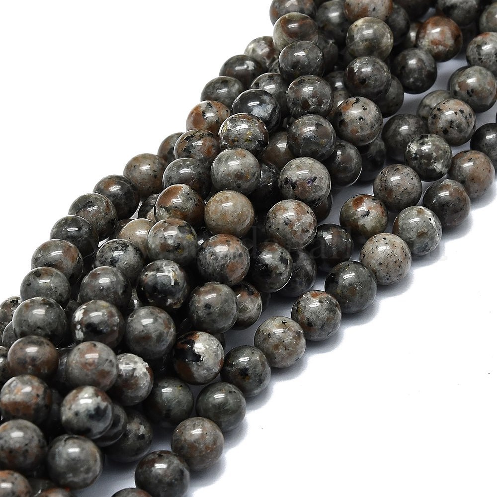 Bracelet Perles Syénite (Pierre De Feu) - Fait Main En France - Brille Sous UV - Taille Sur Mesure