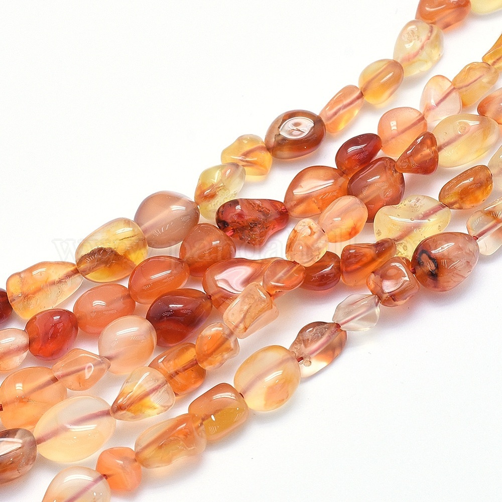 Nancybeads 60 Cuentas De Piedra Natural De Cornalina Natural | Cuotas