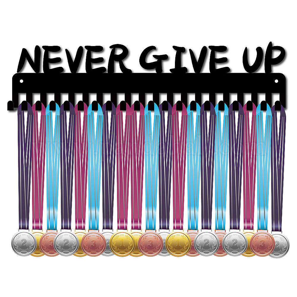 Wholesale CREATCABIN Never Give Up Medal Holder Sport Medals Display
