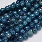 Rondes apatite naturelle perles brins, Grade a, 6mm, Trou: 1mm, Environ 64 pcs/chapelet, 15.7 pouce