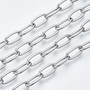 304 Stainless Steel Paperclip Chains CHS-S001-06A-P